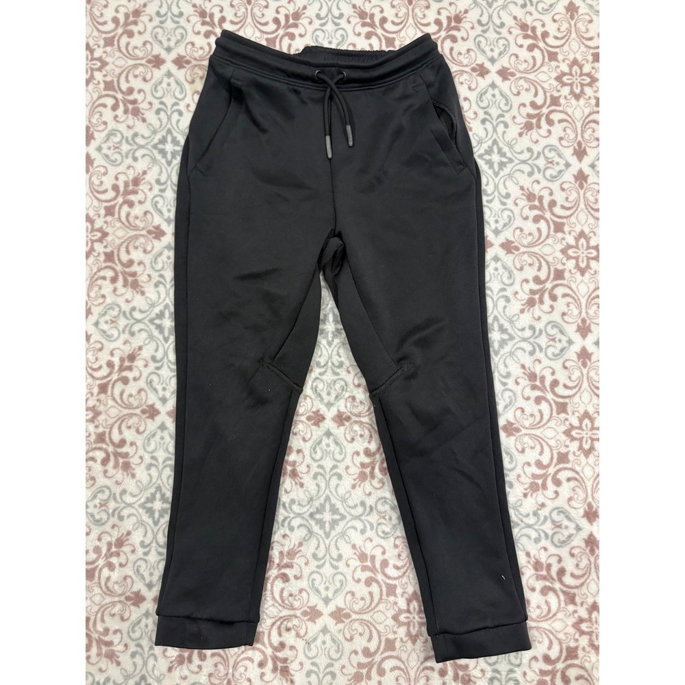 All In Motion Boys Black Joggers Performance Sweatpants Size S 6/7 Drawstring